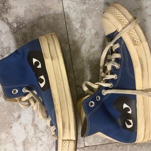 Converse Blue and Cream Kids High-Tops